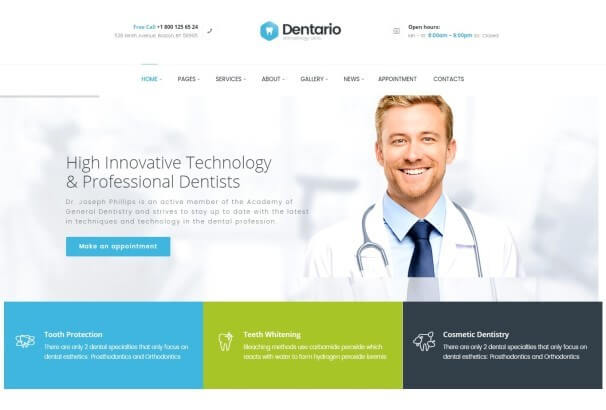 طراحی سایت دندانپزشکی