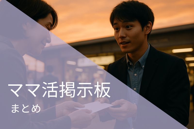 まとめ|掲示板を正しく使えば、ママ活は現実になる